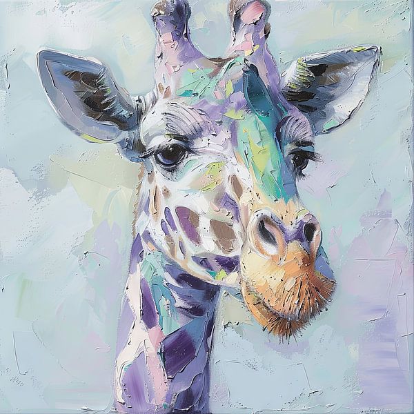 Giraffe Gemälde von Poster Art Shop