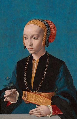 Portret van Elisabeth Bellinghausen, Bartolomäus Bruyn