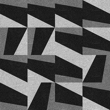 Textile linen neutral geometric minimalist art IV by Dina Dankers