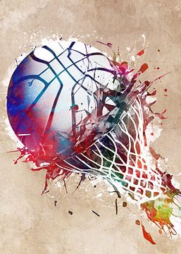 Basketbal sport kunst #basketbal van JBJart Justyna Jaszke