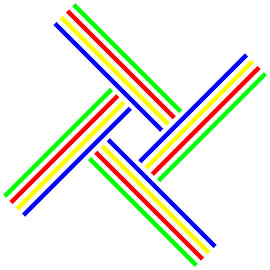 No Crossing | 4T | S=2 | Color=4 | RGBY | Center=Blue von Gerhard Haberern