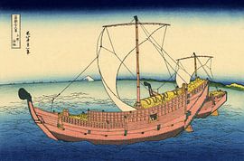 Katsushika Hokusai – The Kazusa Province Sea Route c. 1830s | Iconic Ukiyo-e Depiction of Maritime Travel in Edo Japan by Timeless Artworks