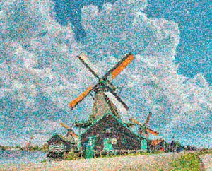 Moulins Zaanse Schans sur Rene van der Meer