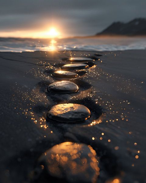 Spoor van stenen van fernlichtsicht