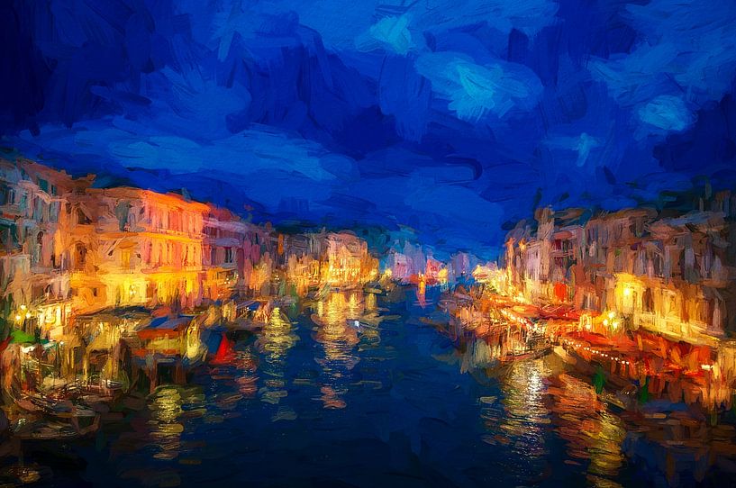 Nuit d'or et de bleu à Venise par Joseph S Giacalone Photography