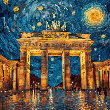 Brandenburger Tor Berlijn Maan van Niklas Maximilian