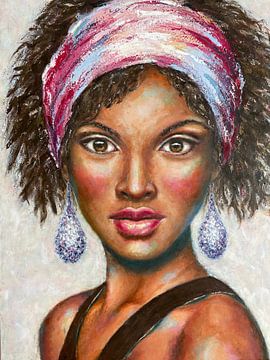 Girl with the earrings by Dominique Clercx-Breed