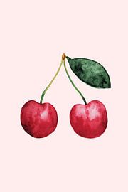 Watercolor Cherries by Karen Menzenbach