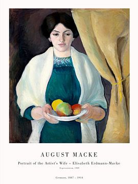 August Macke - Portrait des Künstlers Ehefrau