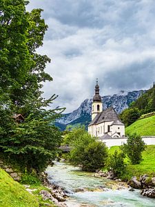 Parish church Sankt Sebastian in Ramsau in the Berchtesgadener Land by Rico Ködder