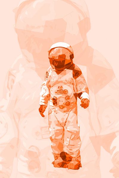 Spaceman AstronOut (Orange repeat) by Gig-Pic by Sander van den Berg
