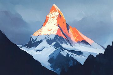 Matterhorn in het ochtendlicht - Dramatisch van Poster Art Shop