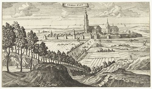 Gezicht op Amersfoort, Gaspar Bouttats, naar Jacob Peeters, 1679
