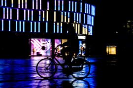 Colorfull bike at night by Mark Damhuis