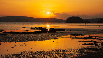 Sunset at Ao Nang, low tide