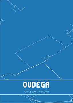 Blueprint | Map | Oudega (Fryslan) by Rezona