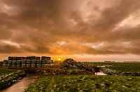 Zonsopkomst in het Friese landschap