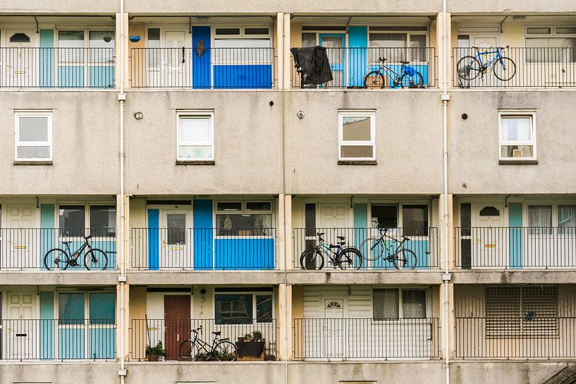 Bikes on Balconies in Edinburgh, Scotland by Paul van Putten