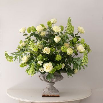 Wit/groen in fransche vaas