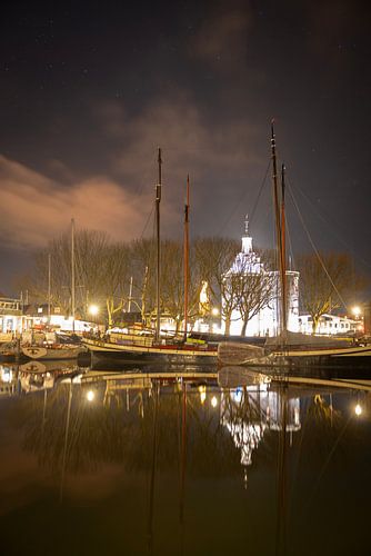 Drommedaris in het Maanlicht