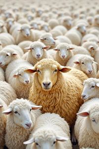 Fantasy Wall Art: THE GOLDEN SHEEP - The golden sheep that was not made to follow