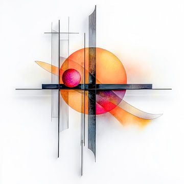 Hedendaagse sporen van licht - toekomstgerichte harmonie van Klaus Tesching - Art-AI