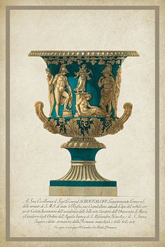 Vase vintage Goden de Piranesi | Turquoise sur Behindthegray