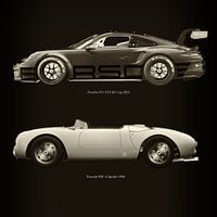 Porsche 911 GT-3 RS 2021 versus Porsche 550  Spyder