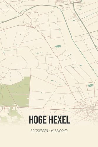 Alte Karte von Hoge Hexel (Overijssel)