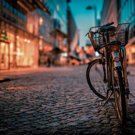 Bicycle at night by Johnny Flash