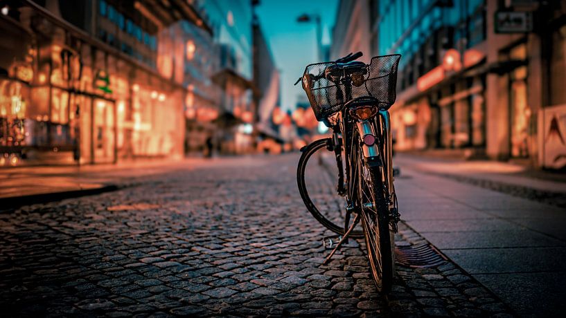 Vélo dans la nuit par Johnny Flash