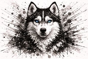 Abstracte kunst in zwart-wit