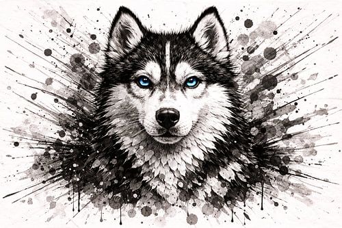 Abstracte kunst in zwart-wit