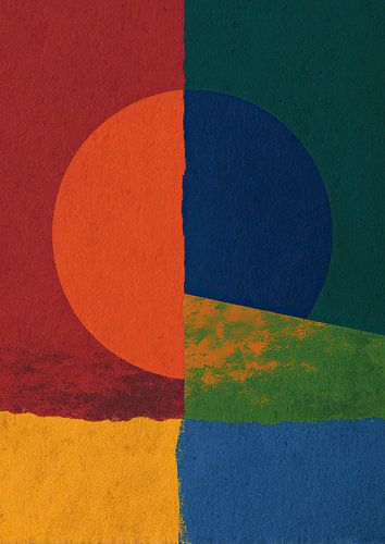 Abstracte geometrie: kleurenwiel en textuur