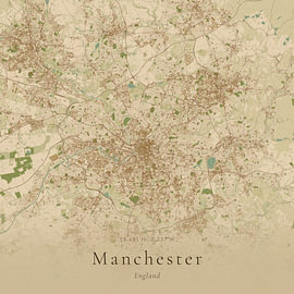 Vintage map of Manchester, United Kingdom by Prints of Place
