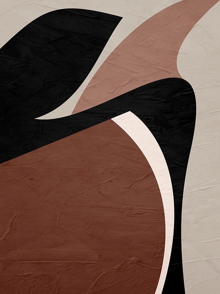 Organic geometric abstract art in earth tones by Online Arts
