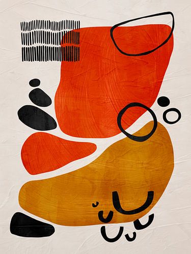 Organische abstracte kunst - aardse tinten