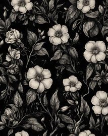 Monochrome Flower by Kurator_Things
