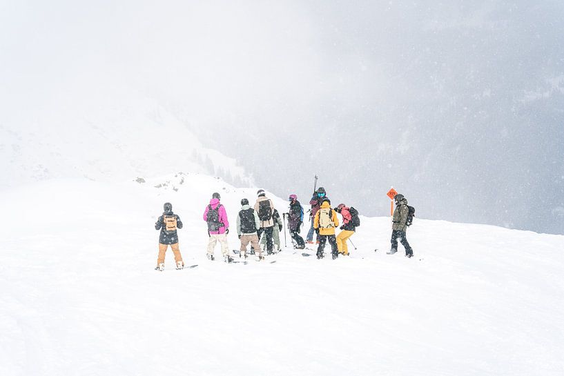 Freeriding powder snow skiing in Montafon, Vorarlberg by Leo Schindzielorz