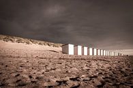 Strandhuisjes aan de Nederlandse kust von Nick Janssens Miniaturansicht