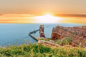 Sonnenuntergang auf Helgoland an der Nordsee