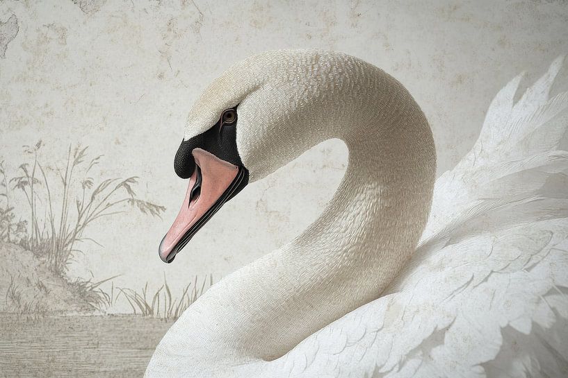 Swan in Detail Timeless Purity and Elegance by Eva Lee