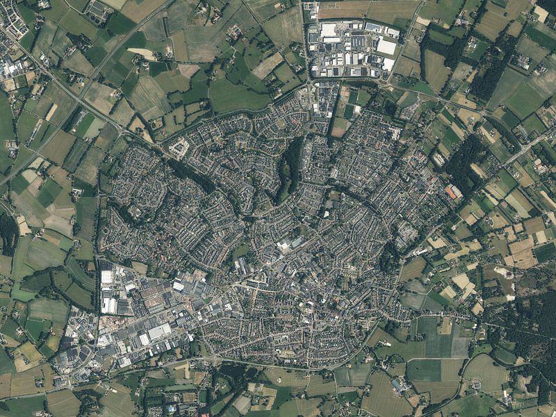 Aerial photo of Haaksbergen by Maps Are Art