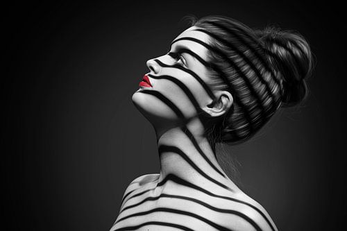Zebra im Profil