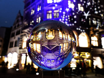 Christmas Kohlmarkt in Braunschweig with "Haus zum Stern"