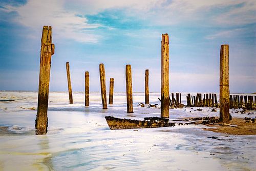 Ice in Harbor of Sil at Texel