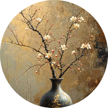 Bruin | Japandi Bloem | Bruin van Kunst Kriebels