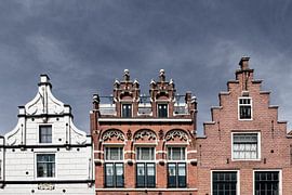 Pignons de belles maisons de canal à Alkmaar sur Evelien Oerlemans