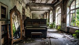 Lost Places bibliotheek met piano