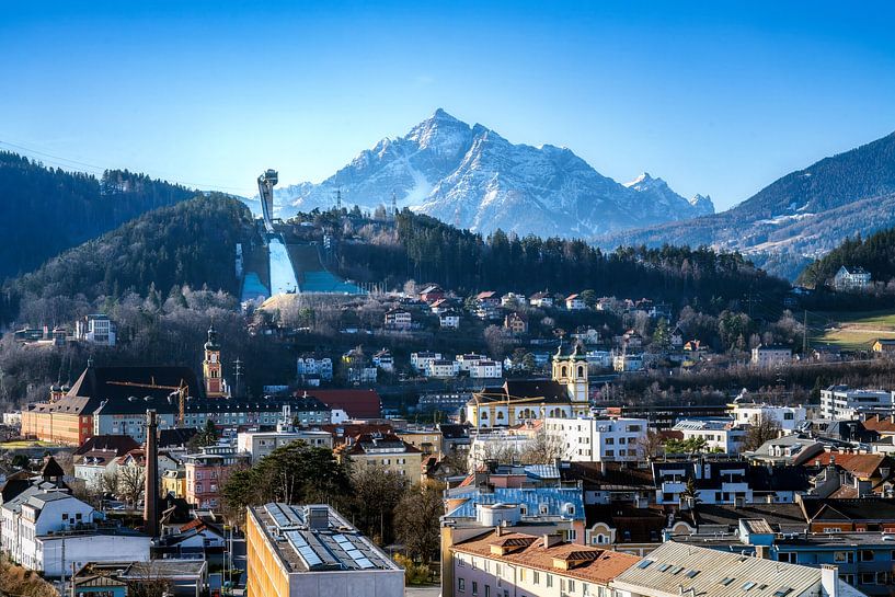 View over the city of Innsbruck by ManfredFotos